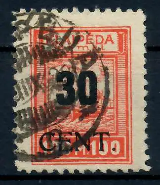 MEMEL 1923 Nr 196 gestempelt gepr. 7B2446