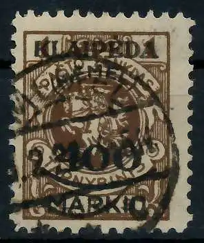 MEMEL 1923 Nr 128 zentrisch gestempelt gepr. 7B2452
