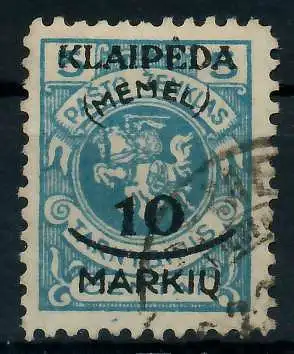 MEMEL 1923 Nr 124 gestempelt gepr. 7B245E