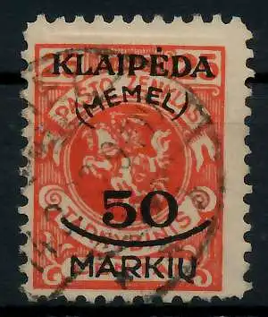 MEMEL 1923 Nr 126 gestempelt gepr. 7B2462