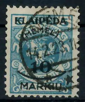 MEMEL 1923 Nr 124 gestempelt gepr. 7B246E