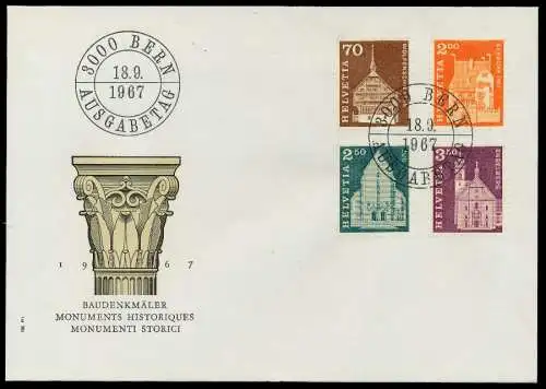 SCHWEIZ 1967 Nr 862-865 BRIEF FDC S41BFA6