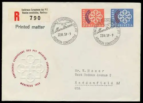 SCHWEIZ 1959 Nr 681-682 BRIEF FDC 7B24F2