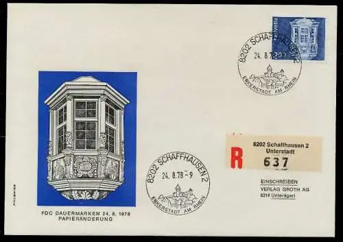 SCHWEIZ 1974 Nr 1038w BRIEF FDC 7B252E