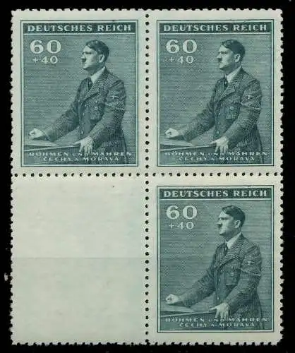 BÖHMEN MÄHREN Nr 86LS U LW L postfrisch VIERERBLOCK 7B676E