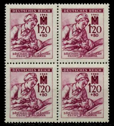 BÖHMEN MÄHREN Nr 112 postfrisch VIERERBLOCK 7B78EA