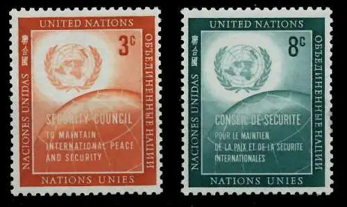 UNO NEW YORK Nr 62-63 postfrisch 7BD44E