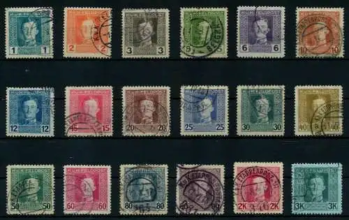 ÖSTERREICH UNGARISCHE FELDPOST Nr 53A-72A gestempelt 7C215E