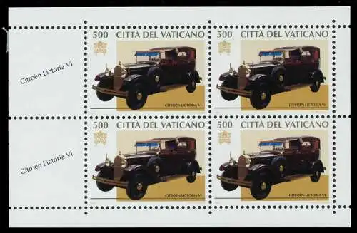 VATIKAN HEFTCHENBLATT Nr HB 15 postfrisch 7C4DBE