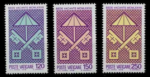 VATIKAN 1978 Nr 726-728 postfrisch S016E32