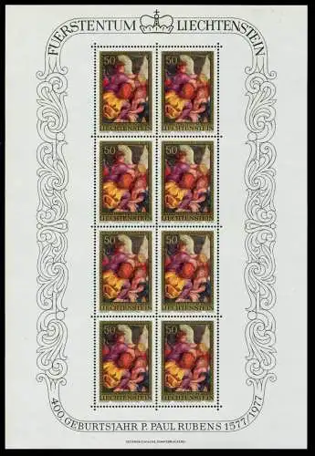 LIECHTENSTEIN BLOCK KLEINBOGEN Nr 655KB-657KB ungebraucht 6ACB2E