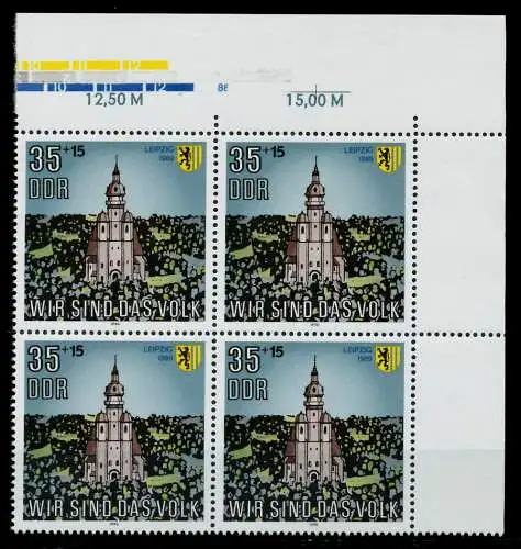 DDR 1990 Nr 3315 postfrisch VIERERBLOCK ECKE-ORE 7C6BDA