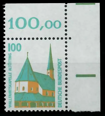 BRD DS SEHENSWÜRDIGKEITEN Nr 1406Au postfrisch ECKE-ORE 7CF346