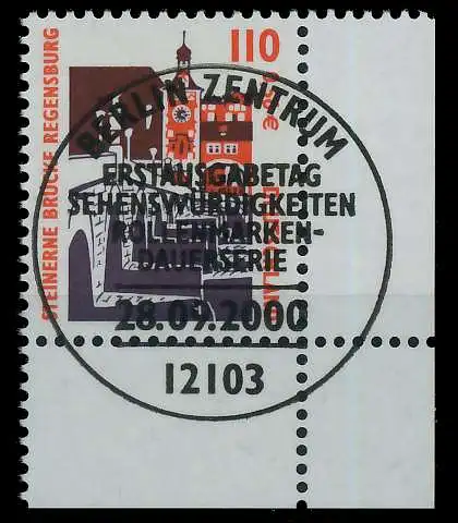 BRD BUND DS SEHENSWÜRDIGKEITEN Nr 2140A ESST ZE 7CF492