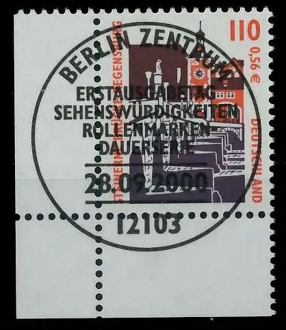 BRD DS SEHENSWÜRDIGKEITEN Nr 2140A ESST zentrisch gestempelt 7CF516