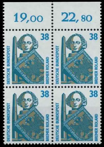 BRD DS SEHENSW Nr 1400 postfrisch VIERERBLOCK ORA 7CFDDE