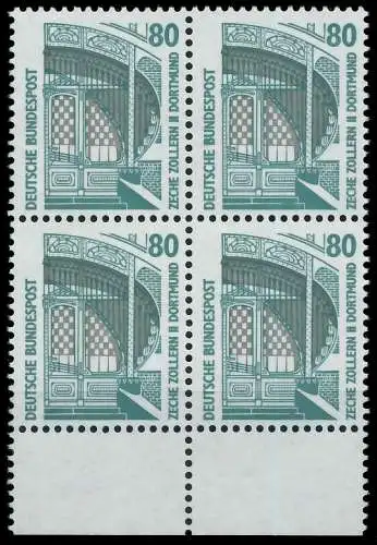 BRD DS SEHENSWÜRDIGKEITEN Nr 1342Au postfrisch VIERERBL 7D0196