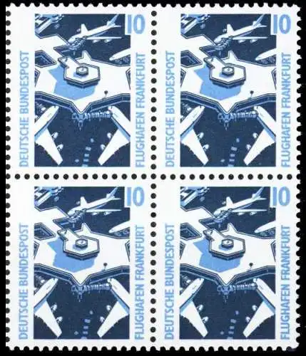 BRD DS SEHENSWÜRDIGKEITEN Nr 1347Au postfrisch VIERERBL S505B9A
