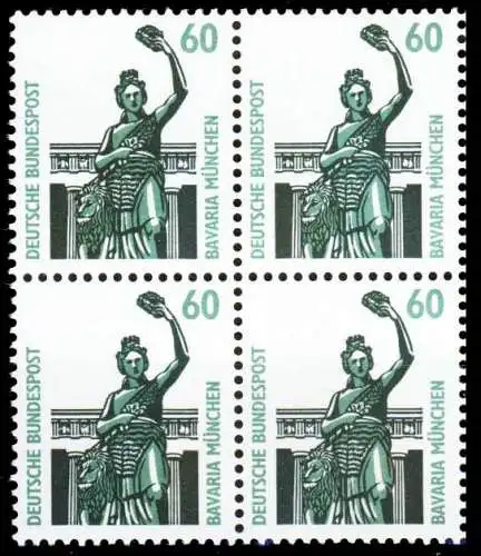 BRD DS SEHENSWÜRDIGKEITEN Nr 1341Au postfrisch VIERERBL S505BDA