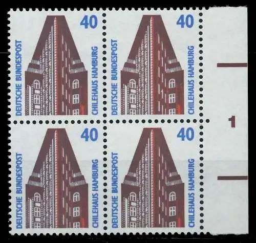 BRD DS SEHENSW Nr 1379u postfrisch VIERERBLOCK SRA 7D0372