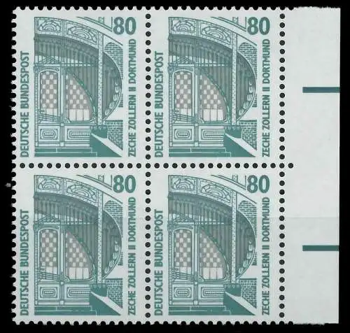 BRD DS SEHENSWÜRDIGKEITEN Nr 1342Au postfrisch VIERERBL 7D039A