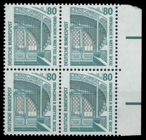 BRD DS SEHENSWÜRDIGKEITEN Nr 1342Au postfrisch VIERERBL 7D03A2