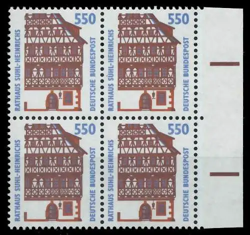 BRD DS SEHENSW Nr 1746 postfrisch VIERERBLOCK SRA 7D03BA