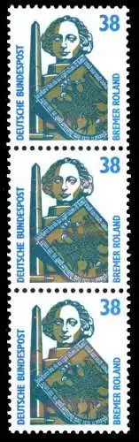 BRD DS SEHENSWÜRDIGKEITEN Nr 1400RI postfrisch 3ER STR S5082BE