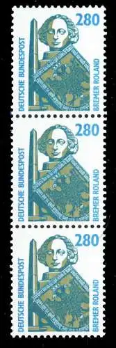 BRD DS SEHENSWÜRDIGKEITEN Nr 1381RI postfrisch 3ER STR S508336