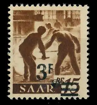 SAARLAND 1947 Nr 230ZI postfrisch gepr. 7D137E