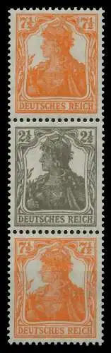 DEUTSCHES REICH ZUSAMMENDRUCKE Nr S14b postfrisch SENKR 7D13DE