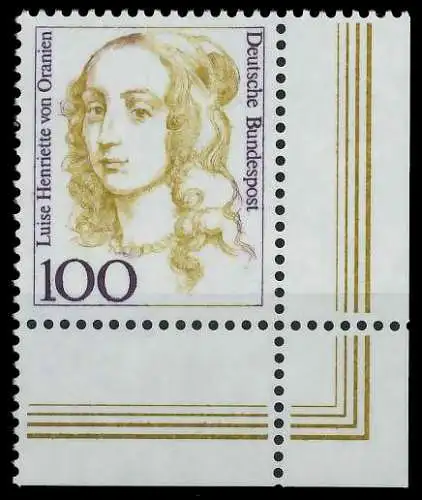 BRD DS FRAUEN Nr 1756 postfrisch ECKE-URE 7D4DF2