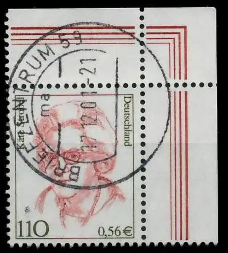 BRD DS FRAUEN Nr 2150 zentrisch gestempelt ECKE-ORE 7D4E0E