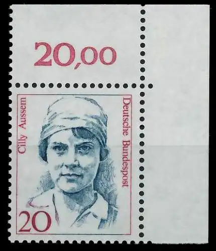 BRD DS FRAUEN Nr 1365 postfrisch ECKE-ORE 7D4EAA