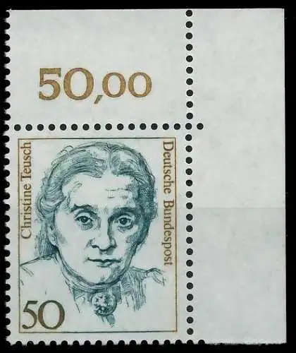 BRD DS FRAUEN Nr 1304 postfrisch ECKE-ORE 7D4ECA