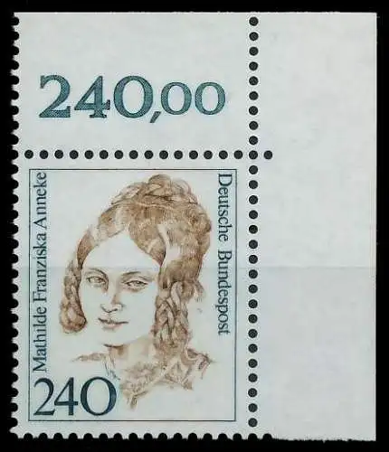 BRD DS FRAUEN Nr 1392 postfrisch ECKE-ORE 7D4FDE