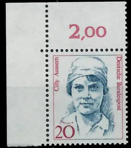 BRD DS FRAUEN Nr 1365 postfrisch ECKE-OLI 7D5046