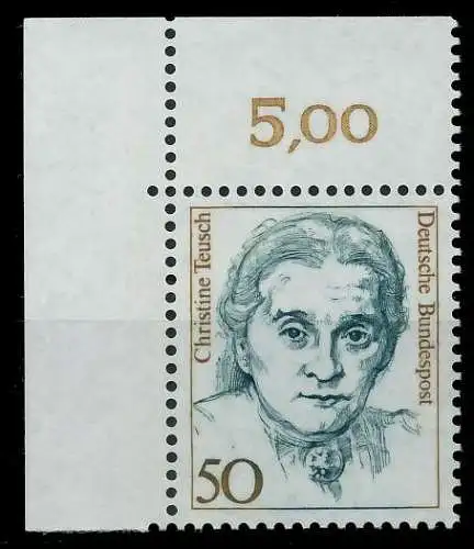 BRD DS FRAUEN Nr 1304 postfrisch ECKE-OLI 7D507A