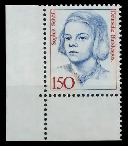 BRD DS FRAUEN Nr 1497 postfrisch ECKE-ULI 7D526E