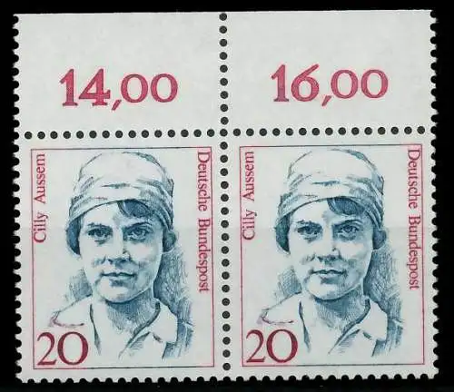 BRD DS FRAUEN Nr 1365 postfrisch WAAGR PAAR ORA 7D7DFA