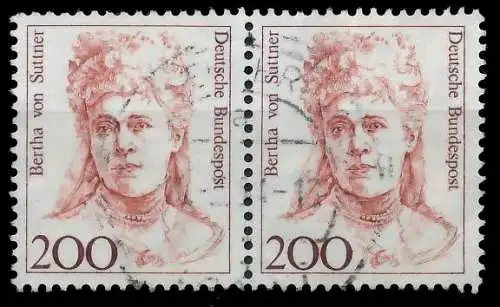 BRD DS FRAUEN Nr 1498 zentrisch gestempelt WAAGR PAAR 7D7ED2