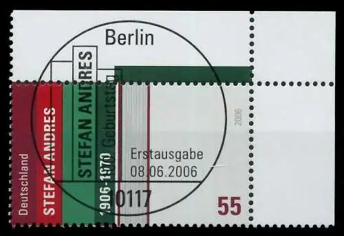 BRD 2006 Nr 2545 ESST zentrisch gestempelt ECKE-ORE 7D80A2