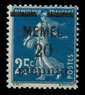 MEMEL 1920 Nr 20a postfrisch 7D83A2