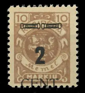 MEMEL 1923 Nr 183 postfrisch gepr. 7DA3FE