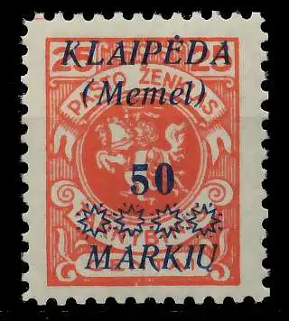 MEMEL 1923 Nr 138 ungebraucht 7DA44E