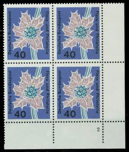 BRD 1963 Nr 395 postfrisch VIERERBLOCK FORMNUMMER 2 7DF35A