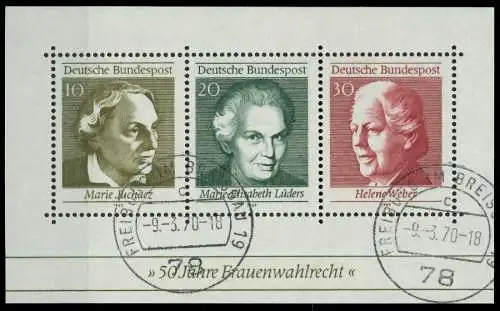 BRD BLOCK KLEINBOGEN 1949 1989 Block 5 zentrisch gestempelt 7DF556