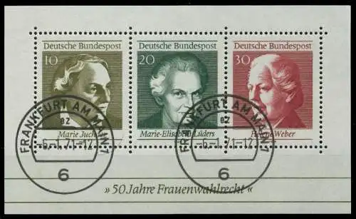 BRD BLOCK KLEINBOGEN 1949 1989 Block 5 zentrisch gestempelt 7DF572