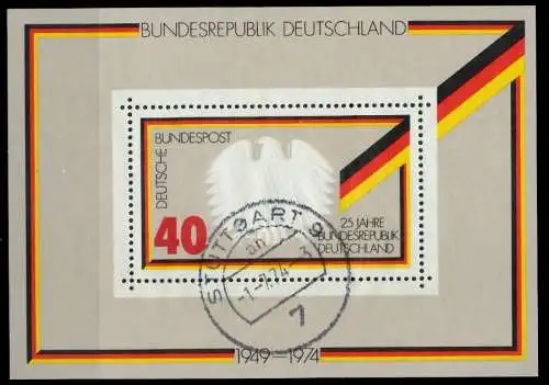BRD BLOCK KLEINBOGEN 1949 1989 Block 10 zentrisch gestempelt 7DF5E6