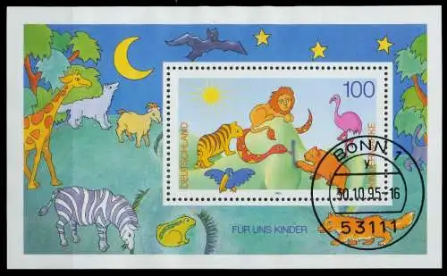 BRD BUND BLOCK KLEINBOGEN 1995 Block 34 zentrisch gestempelt 7DF6C6